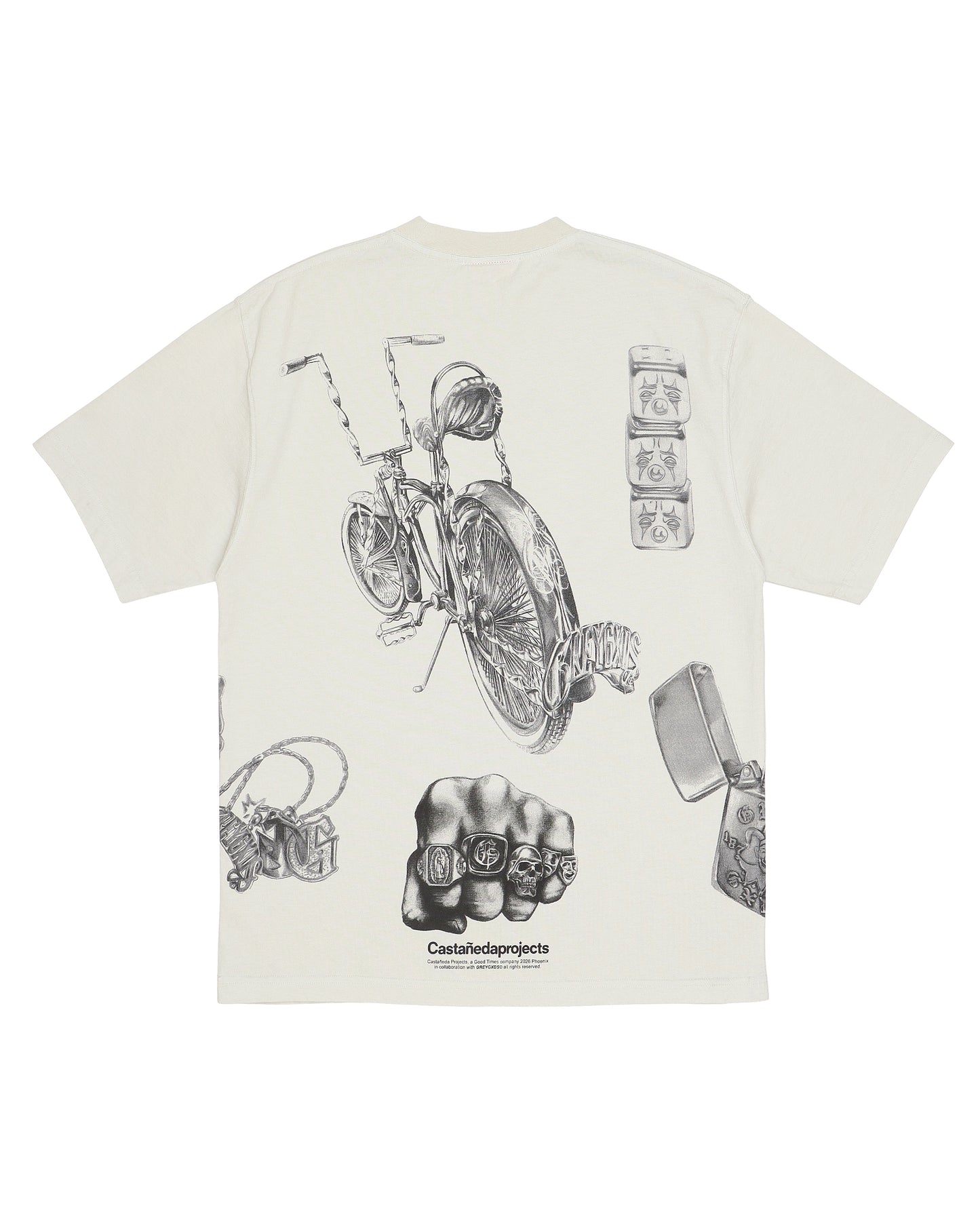 "Good Times" All Over Print Tee - (Silver)