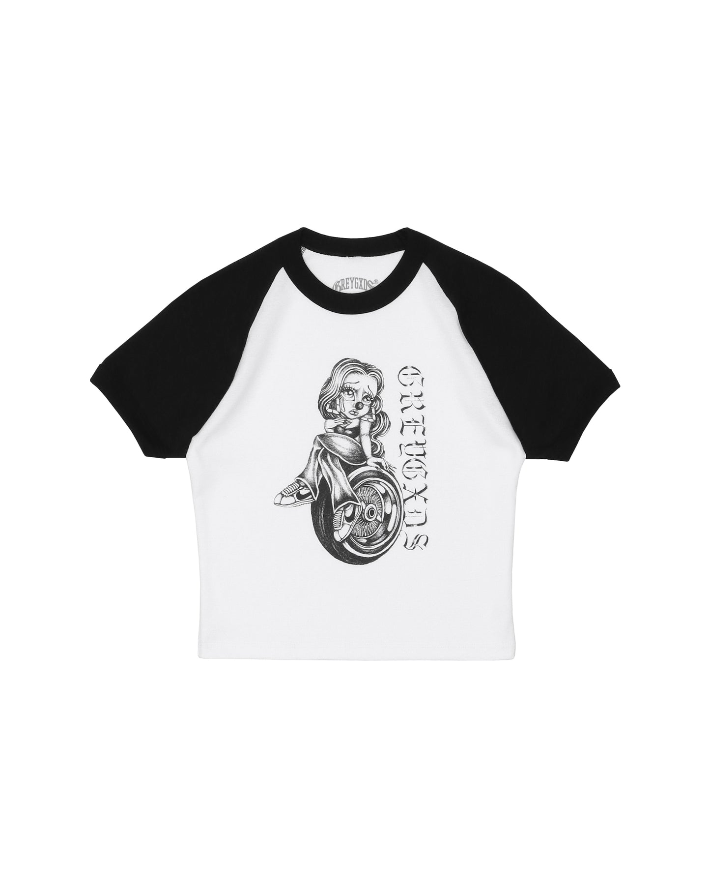 Women's "Lady Luck" Raglan Tee - (Black)