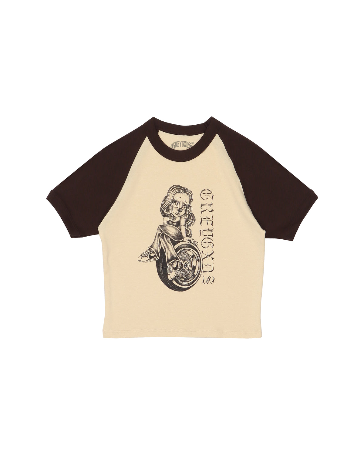 Women's "Lady Luck" Raglan Tee - (Brown)