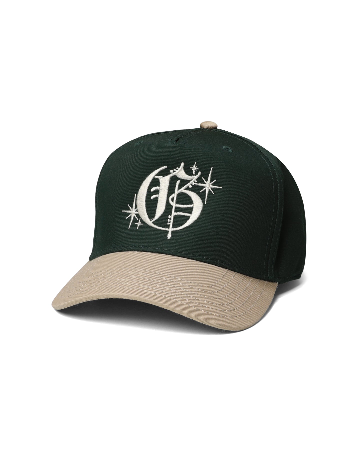 "Inglish Logo" Logo 5-Panel Cap - (Green & Khaki)