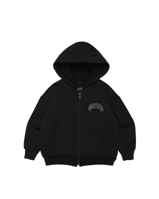 KIDS "O.E. Logo" Zip-Up Hoodie - (Black)