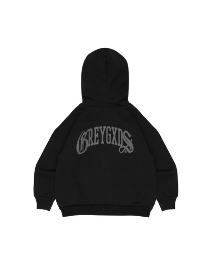 KIDS "O.E. Logo" Zip-Up Hoodie - (Black)