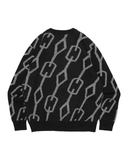 "Starlink" Mohair Knitted Sweater - (Black)