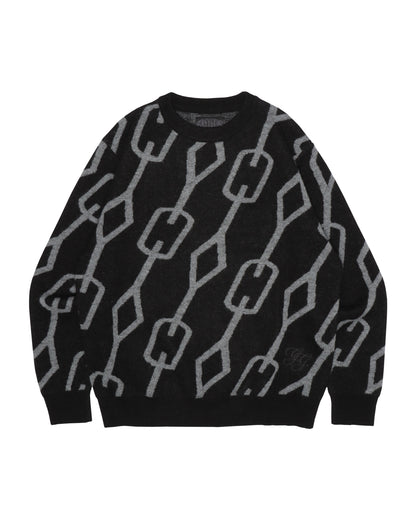 "Starlink" Mohair Knitted Sweater - (Black)