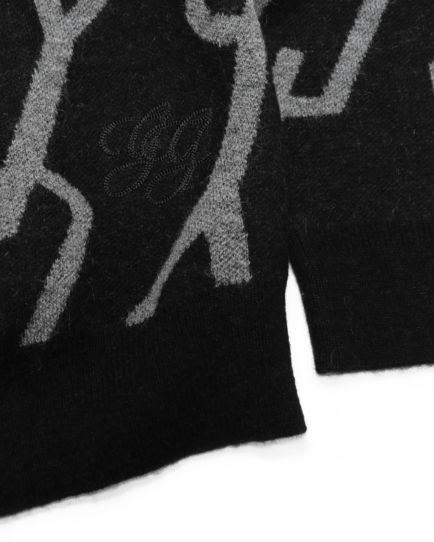 "Starlink" Mohair Knitted Sweater - (Black)