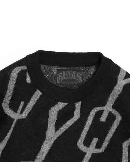 "Starlink" Mohair Knitted Sweater - (Black)